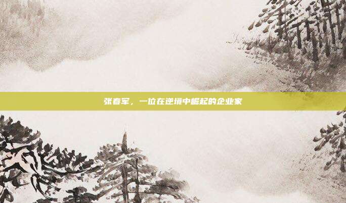 张春军，一位在逆境中崛起的企业家