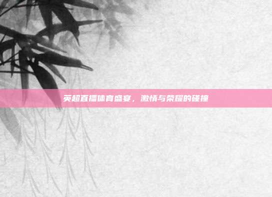 英超直播体育盛宴，激情与荣耀的碰撞