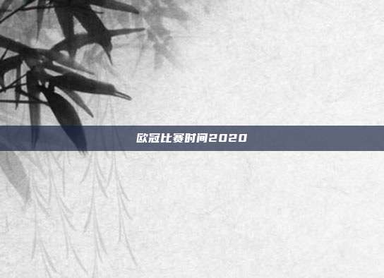 欧冠比赛时间2020
