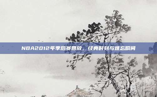 NBA2012年季后赛回放，经典时刻与难忘瞬间