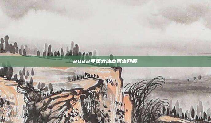2022年重大体育赛事回顾
