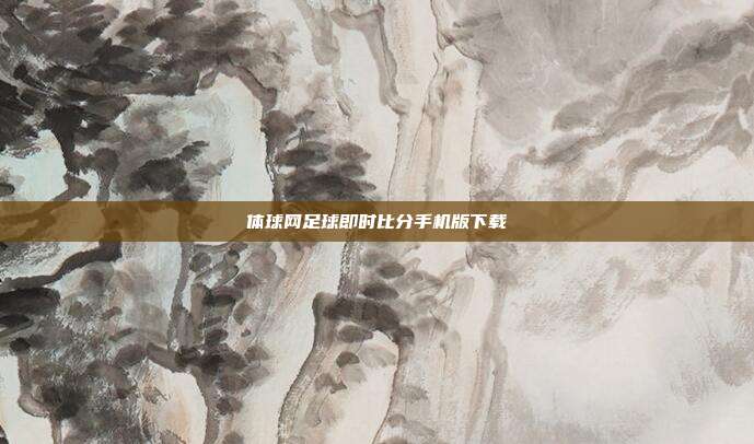 体球网足球即时比分手机版下载