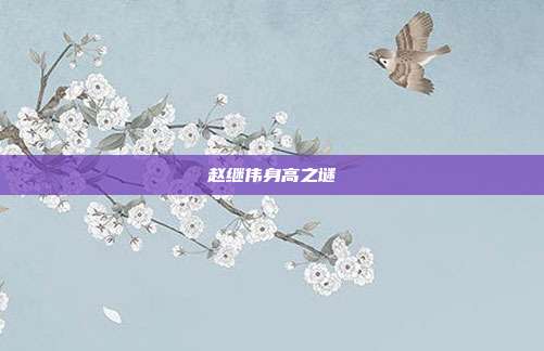 赵继伟身高之谜