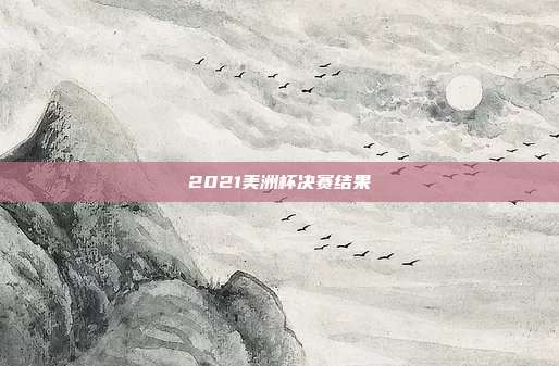 2021美洲杯决赛结果