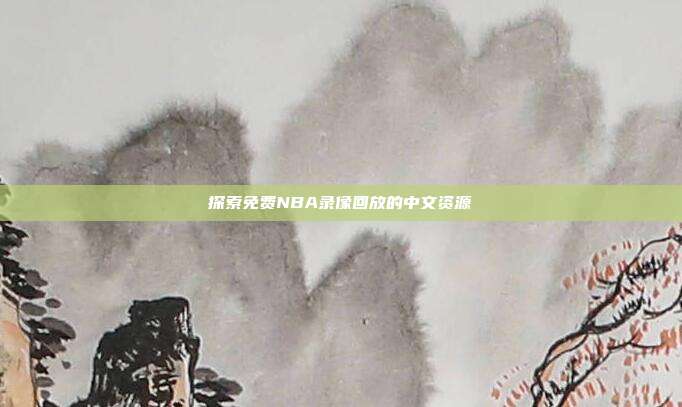 探索免费NBA录像回放的中文资源