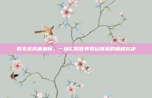 羽毛球苏迪曼杯，一场汇聚世界羽坛精英的巅峰对决