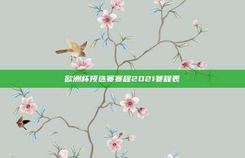 欧洲杯预选赛赛程2021赛程表