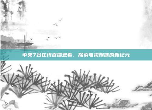 中央7台在线直播观看，探索电视媒体的新纪元