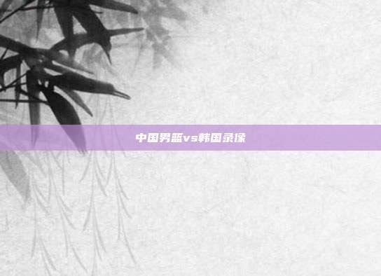中国男篮vs韩国录像