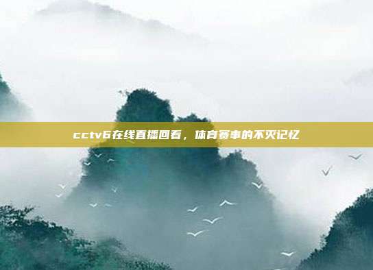 cctv6在线直播回看,体育赛事的不灭记忆