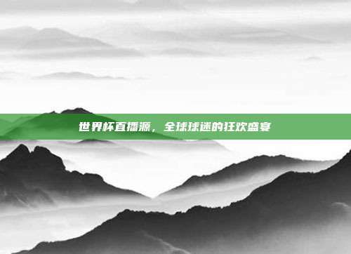 世界杯直播源，全球球迷的狂欢盛宴