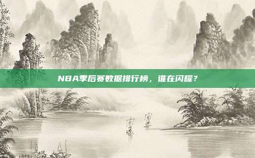 NBA季后赛数据排行榜,谁在闪耀?