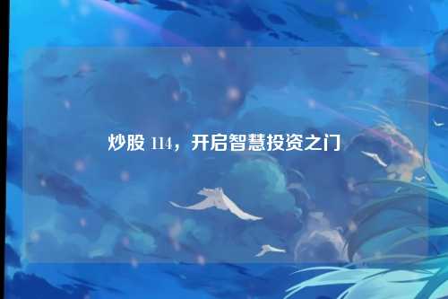 炒股 114，开启智慧投资之门