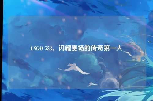 CSGO 553，闪耀赛场的传奇第一人