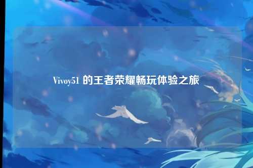 Vivoy51 的王者荣耀畅玩体验之旅