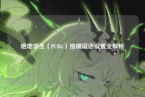 绝地求生（PUBG）按键说话设置全解析