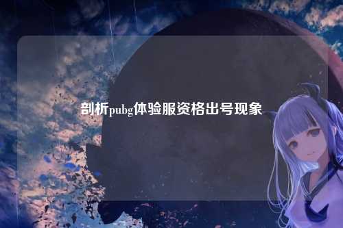 剖析pubg体验服资格出号现象