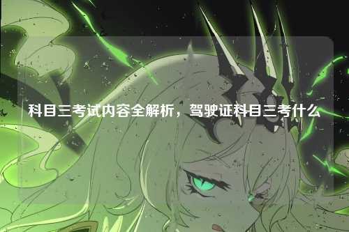 科目三考试内容全解析，驾驶证科目三考什么